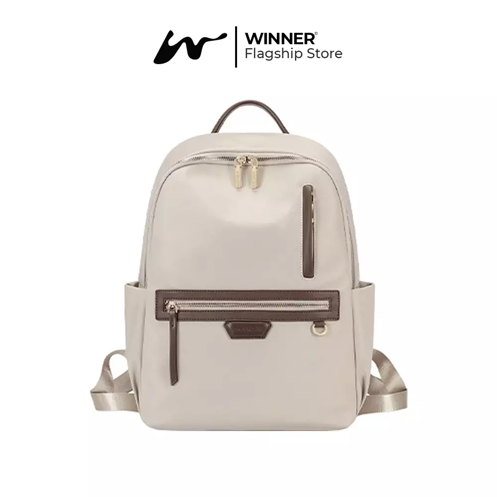 Tas Ransel Laptop 15,6 inch Oxford Anti-Air Backpack Korean Style (T14-026-6169) - Warna Khaki 15,6 inch