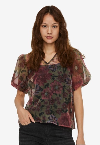 Buy Vero Moda Abelia Short Sleeve Top Online | ZALORA Malaysia