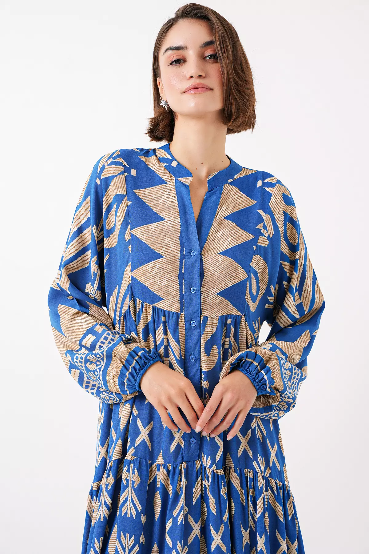 Modest Printed Maxi Dress