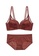 ZITIQUE red Women's 3/4 Cup Cross-back Lingerie Set (Bra and Underwear) - Red BB479USDC24507GS_1