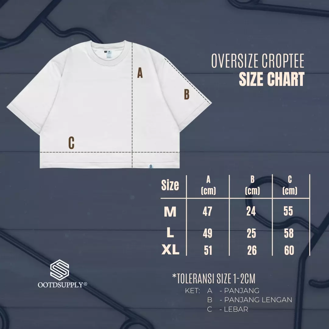 OOTDSUPPLY Croptee Oversized Sandwash Cactus | Croptee Oversize Wanita