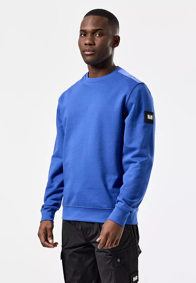 Weekend Offender MENS BLUEBELL F BOMB PARACHUTE OVERLAY SWEAT
