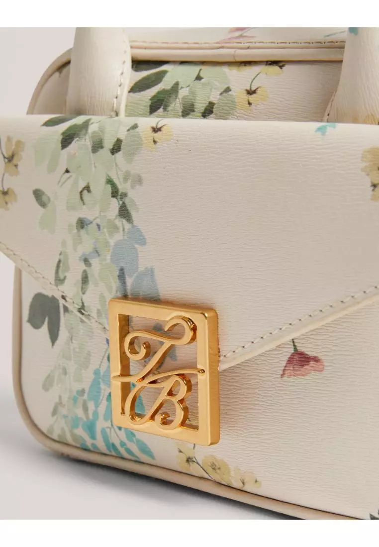 【TED BAKER】ANILEE フローラル トップハンドル クロスボディ Buy TED BAKER ANILEE Tb Detail Floral Mini Leather Bag Ecru