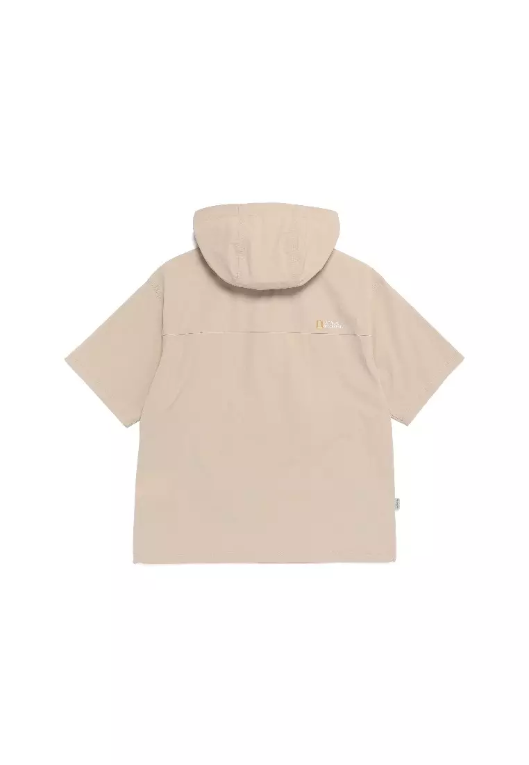 男女同款FREEZE彈力半寬鬆連帽Anorak外套