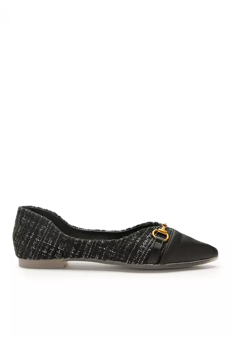 Discount on Twenty Eight Shoes  shoes - SKU: VANSA Fashion Woven Microfiber Buckle Ballerinas VSW-F55522