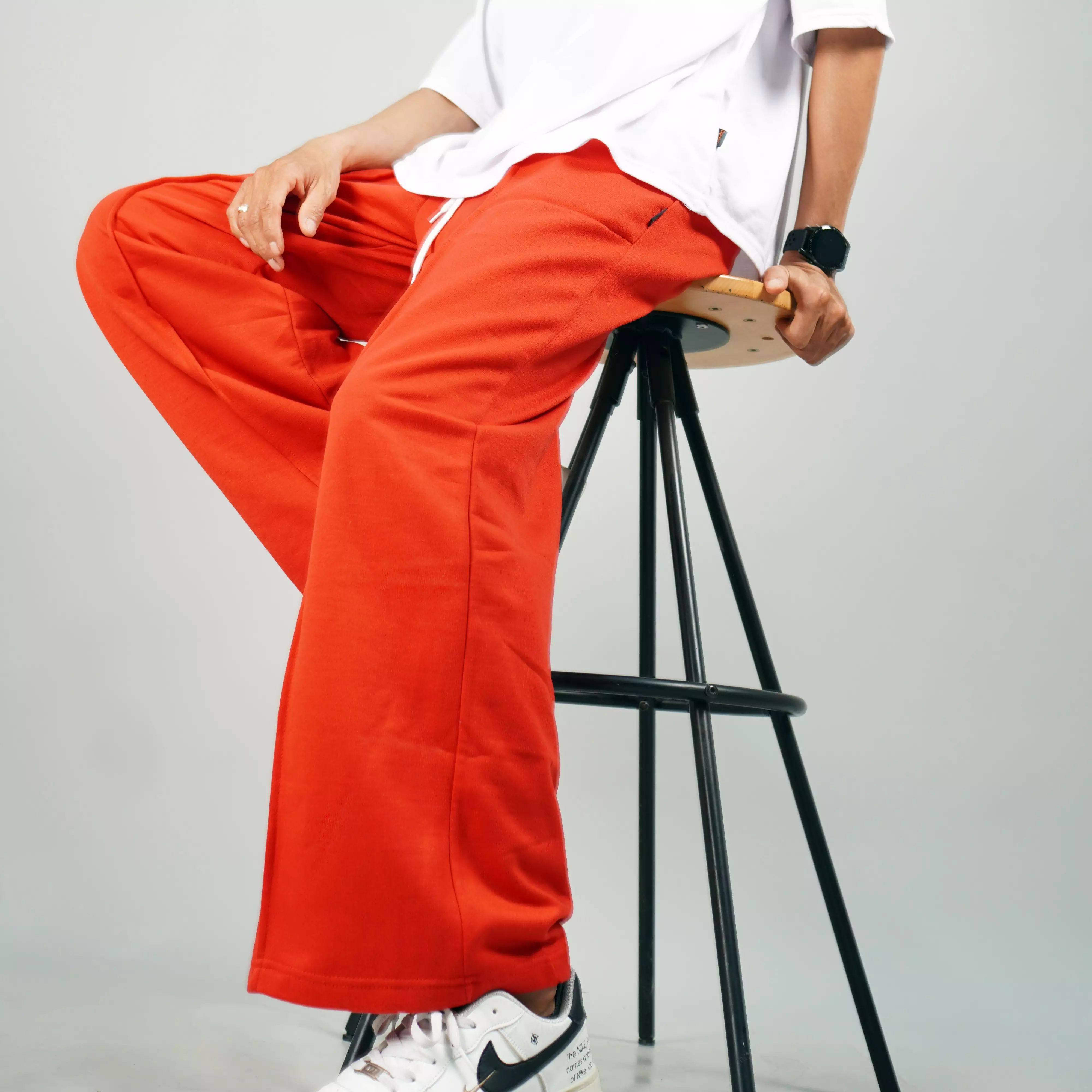 JENN Celana Baggy Pria Celana Panjang Baggy Pants Pria - MERAH