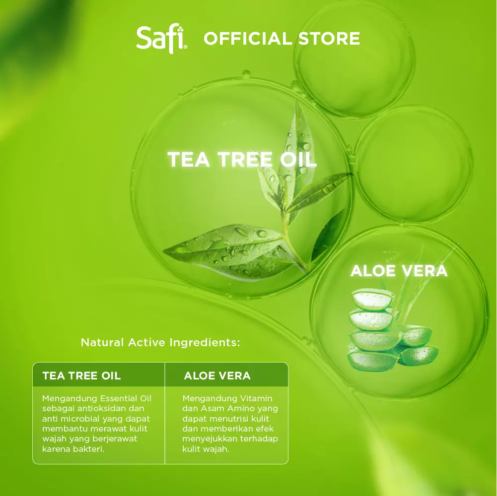 Jual Safi Safi Naturals Clarifying CLeanser Tea Tree Oil 100gr Foam