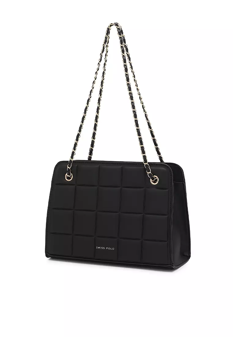 Women's Top Handle Bag / Sling Bag / Crossbody Bag - Black