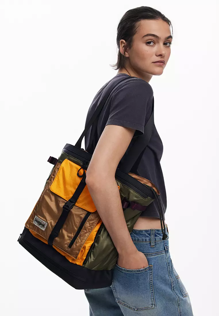 Large nylon tote backpack