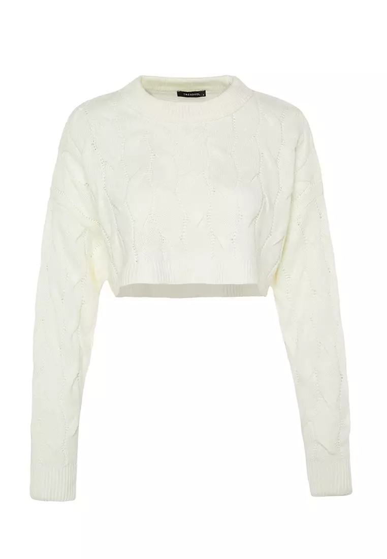 White crop hot sale top jumper