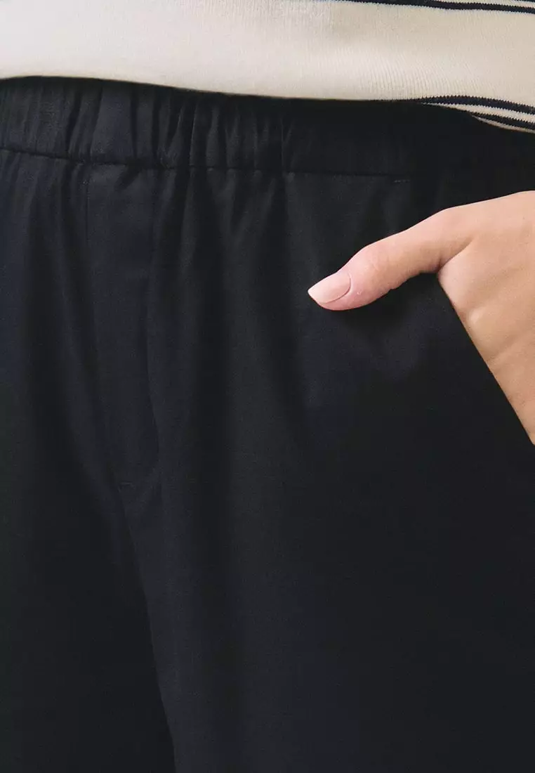 Pull Up Twill Trousers