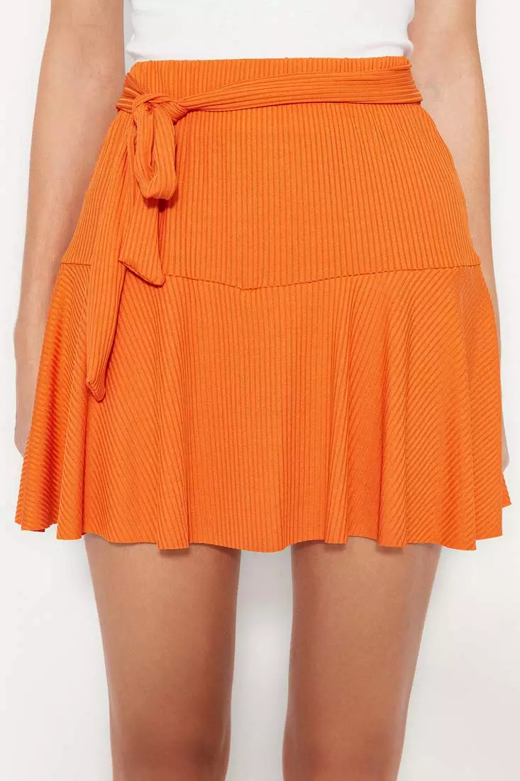 High Waist Elastic Skort