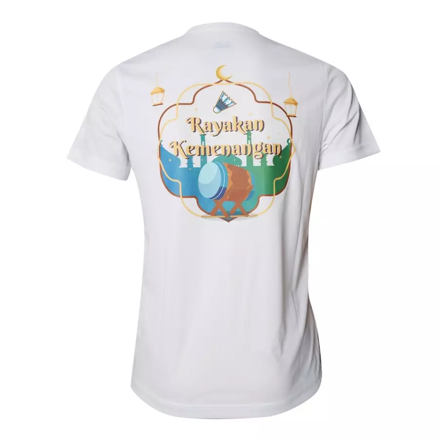 Kaos Jersey YONEX RM 2528 Edisi Lebaran EID 2024 White Rich Gold D3