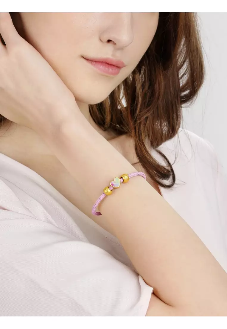 Charme 999 24K Gold Letter U Alphabet Charm 92915C (Bracelet not included)