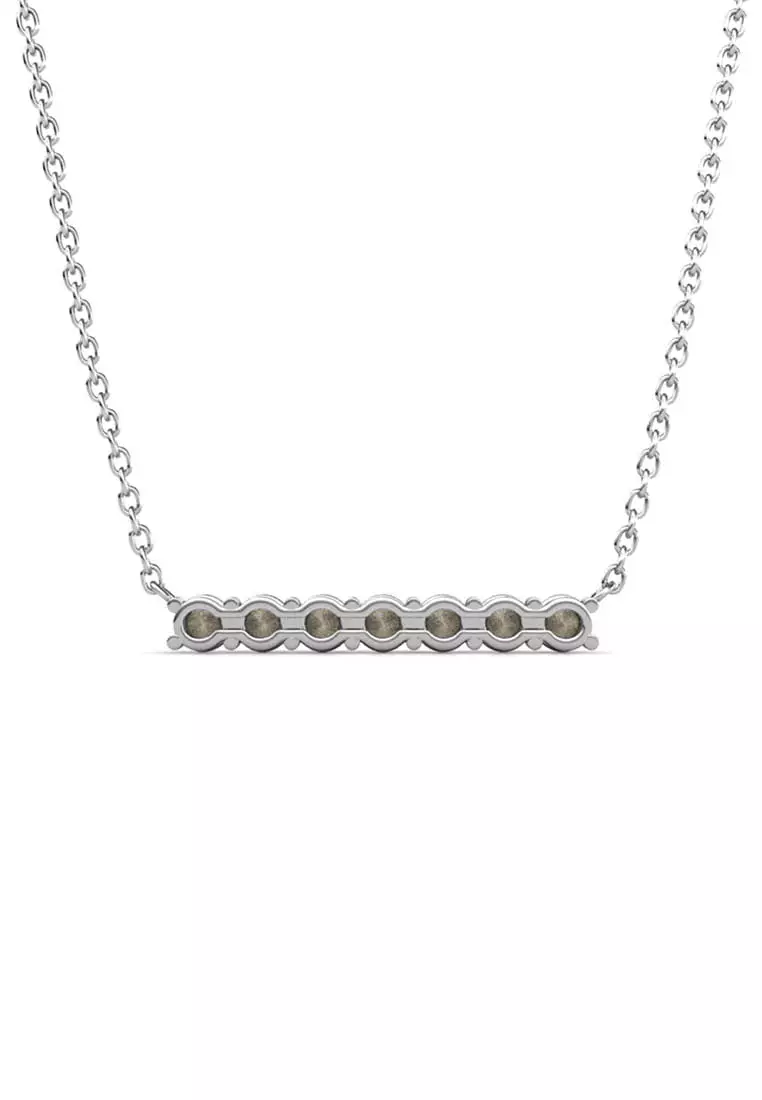 Myriad Birth Stone Pendant November Citrine WG - Kalung Crystal by Her Jewellery