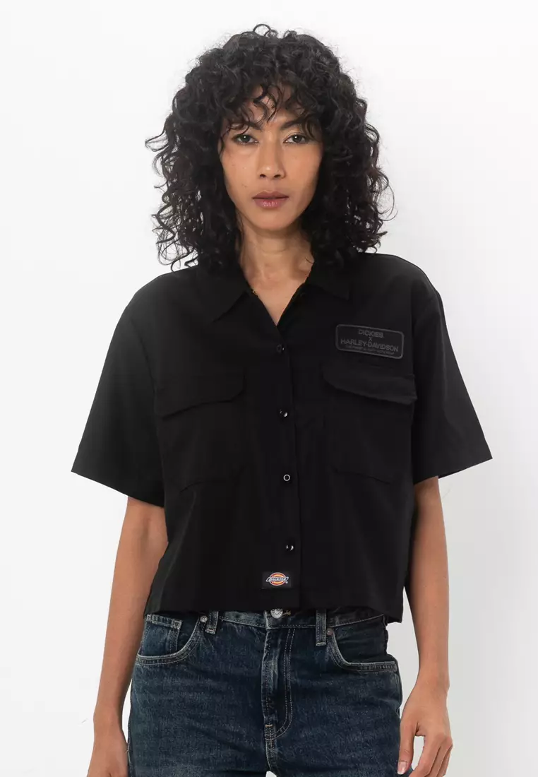 Buy Harley-Davidson Women's Dickies x H-D Eagle Cropped Work Shirt