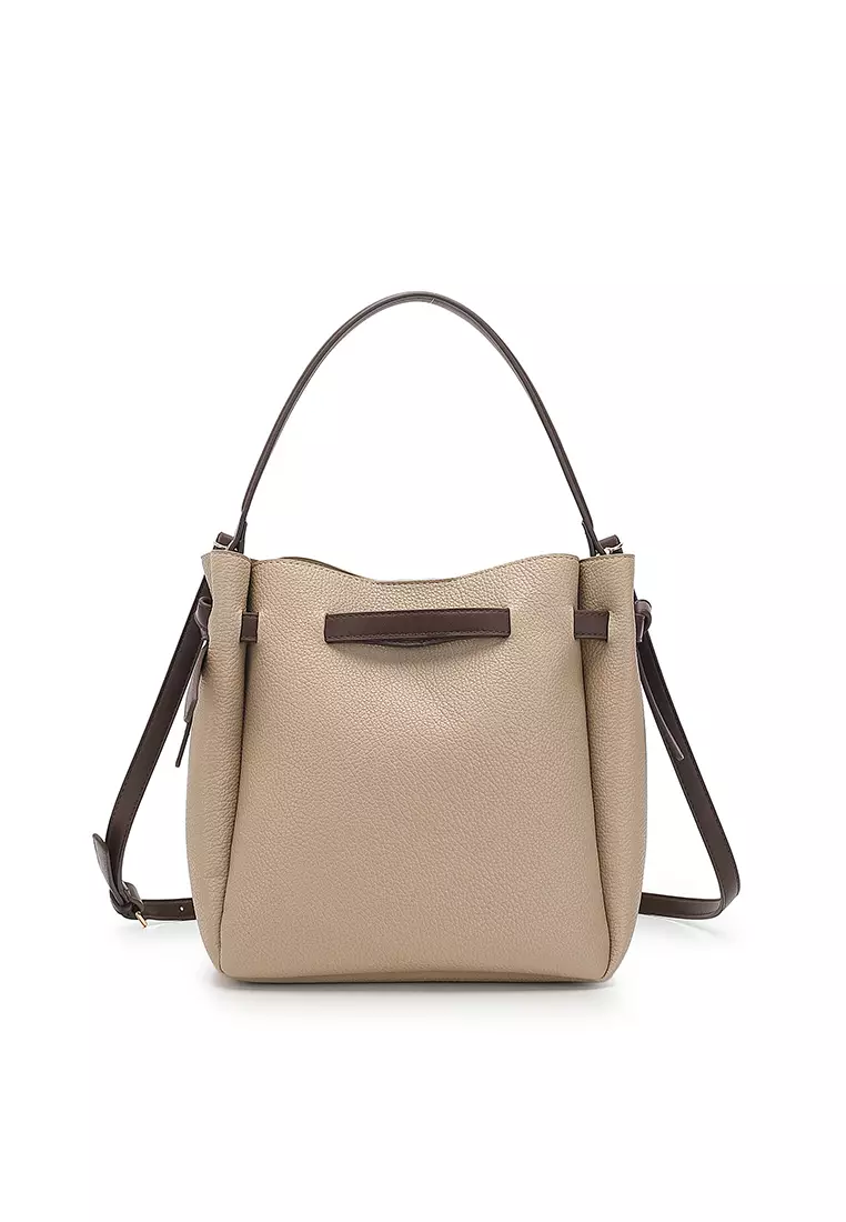 Women's Top Handle Bag / Sling Bag / Crossbody Bag / Shoulder Bag (Tas Tangan Wanita / Tas Selempang Wanita / Tas Bahu Wanita) - Cokelat