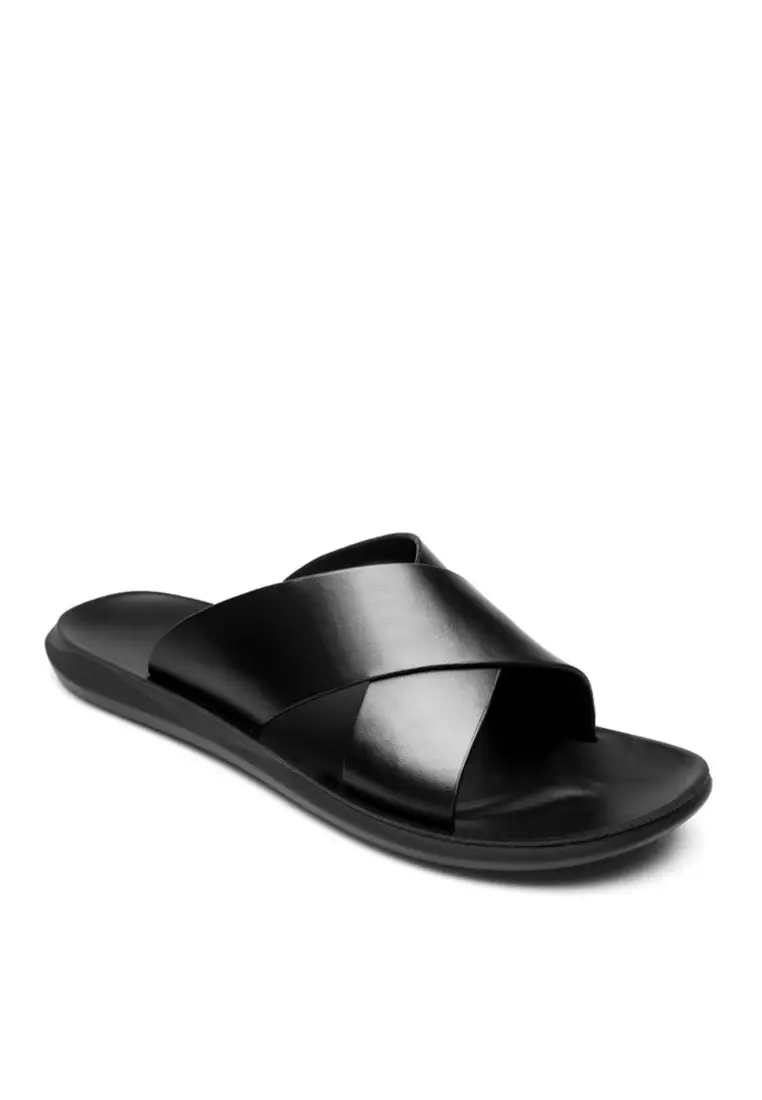VANSA Simple Leather Sandals VSM-S9006