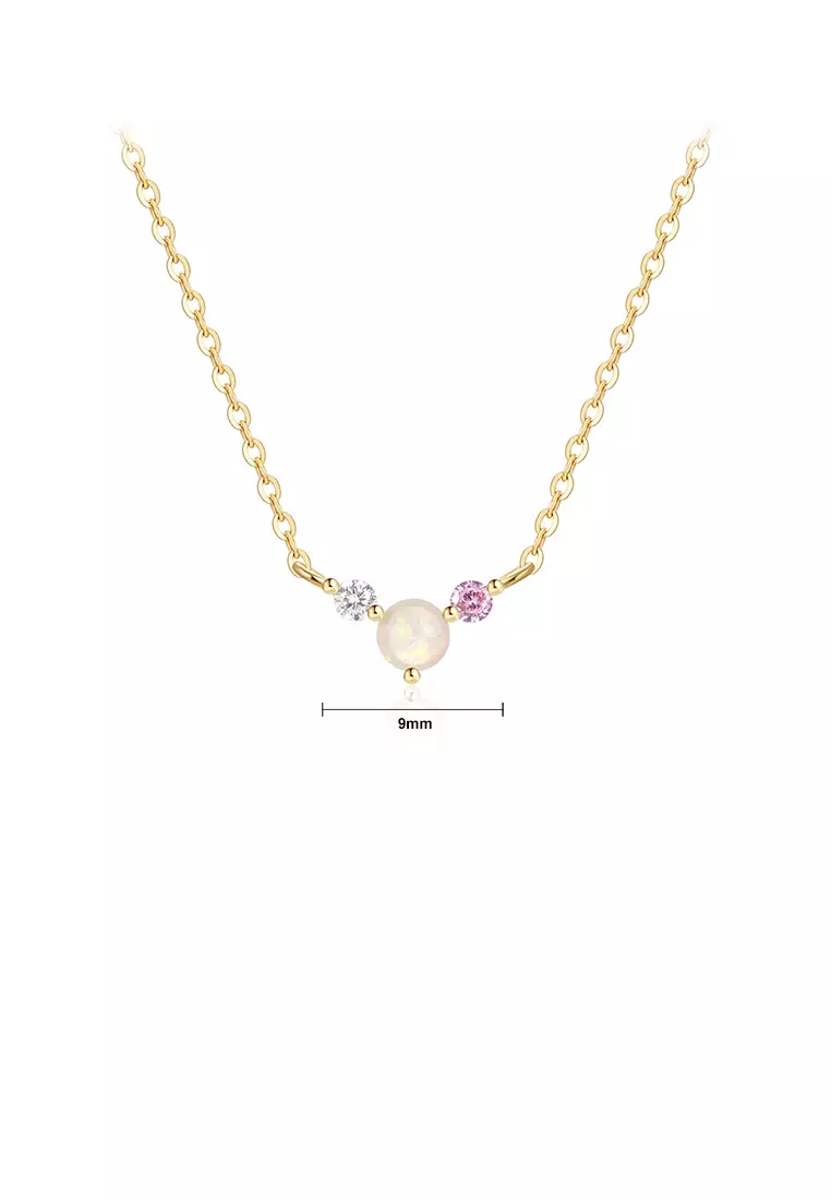 Gold plated cubic zirconia necklace sale