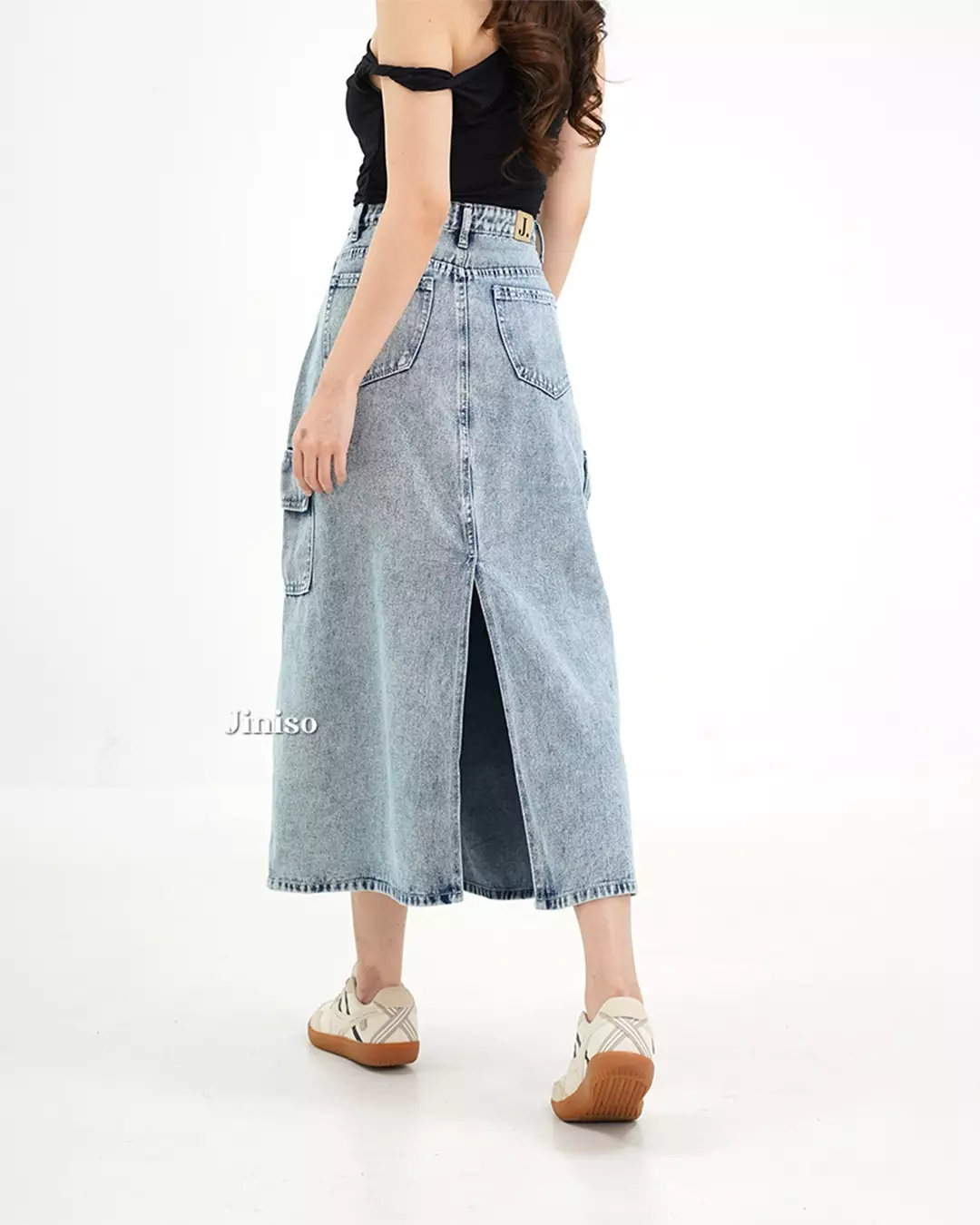 Highwaist Rok Cargo Jeans Panjang 983 SEVENTY