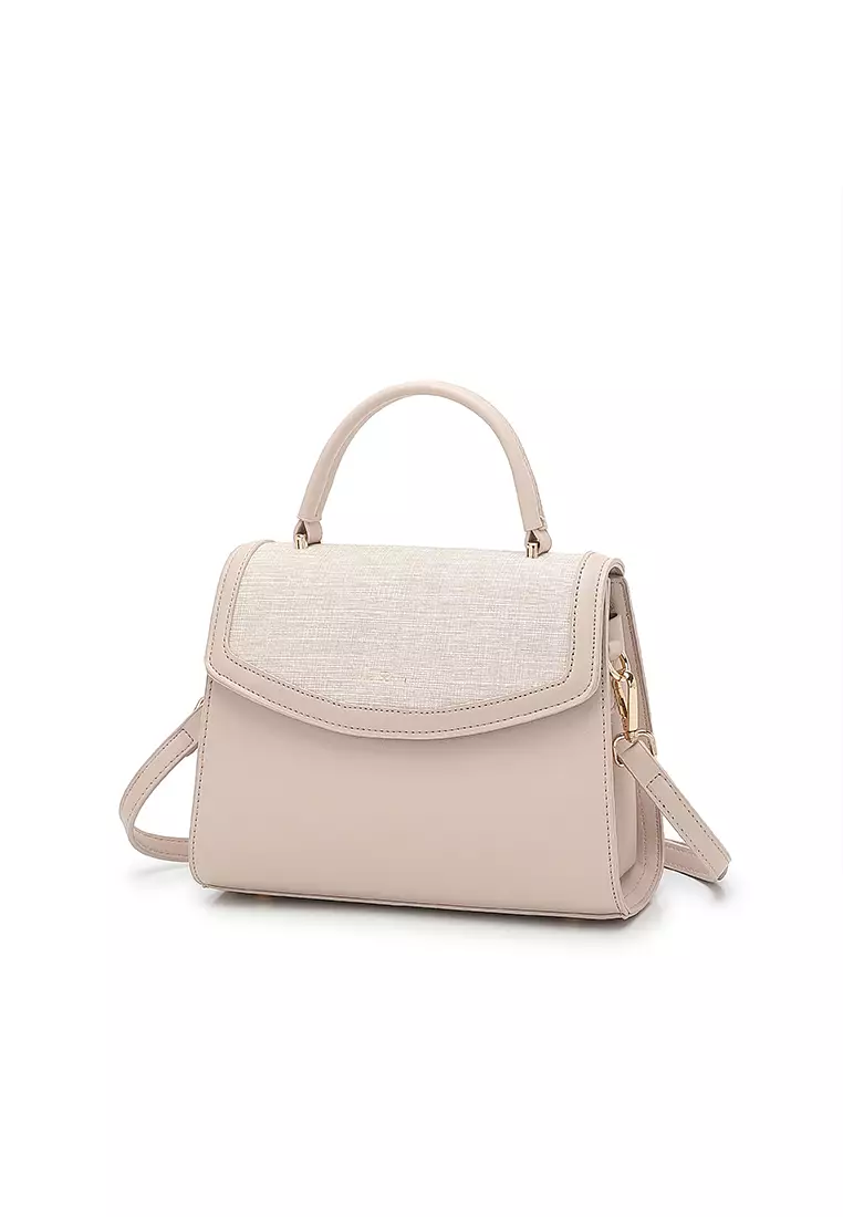 Women's Top Handle Bag / Sling Bag / Crossbody Bag - Apricot
