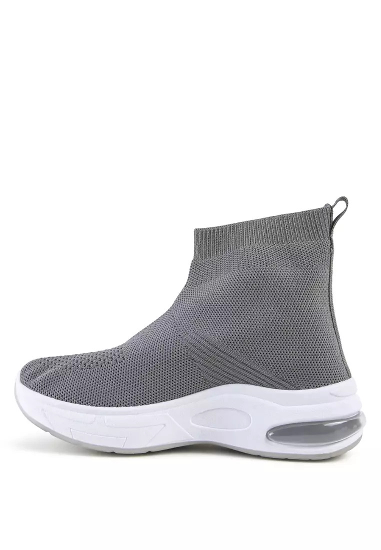Buy London Rag Grey Knitted Ankle Chunky Sneaker Boots 2024 Online ...