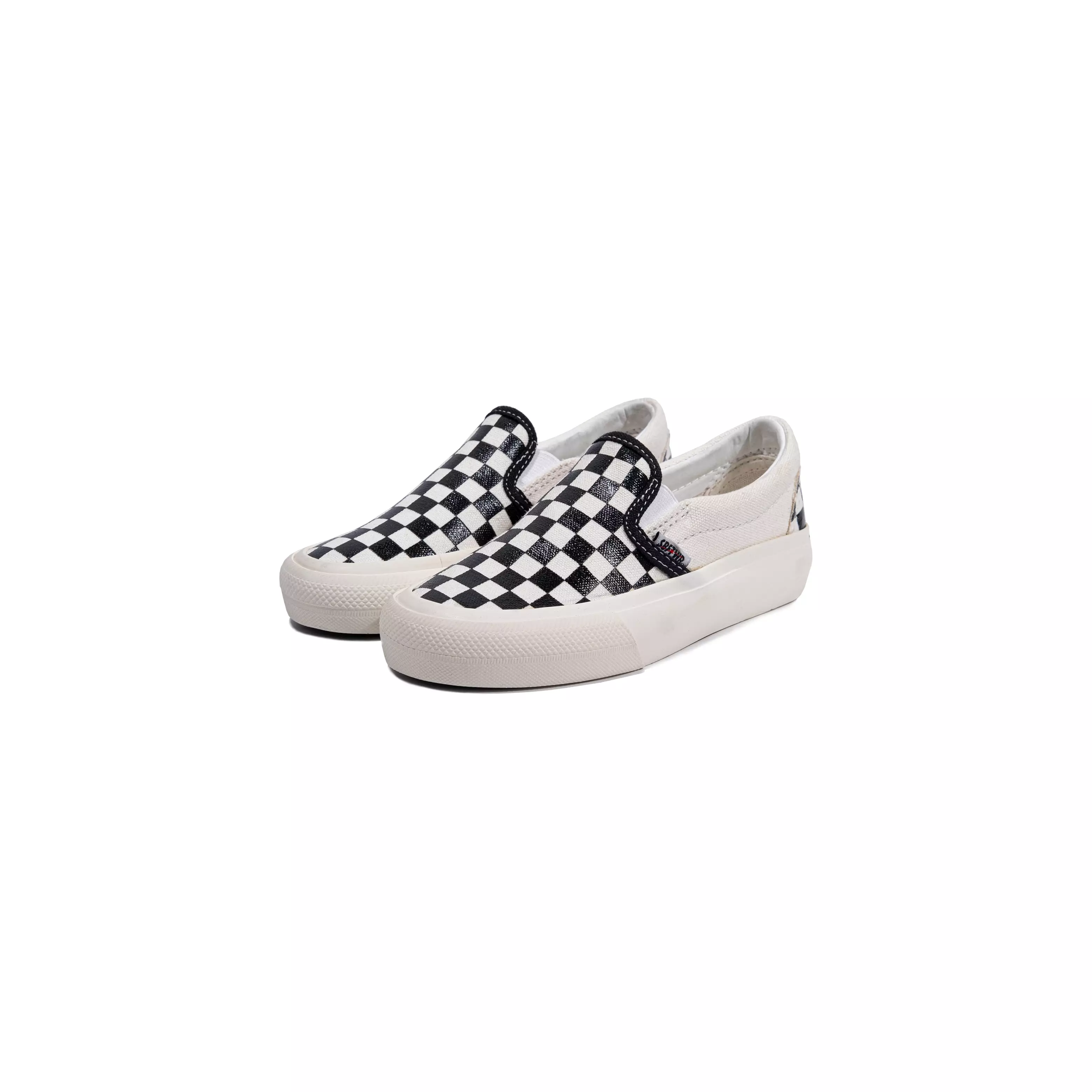 SABA KIDS Slip On Evan Checkerboard Off White - Sepatu Sneakers Sekolah Anak Original 100% CHK 06