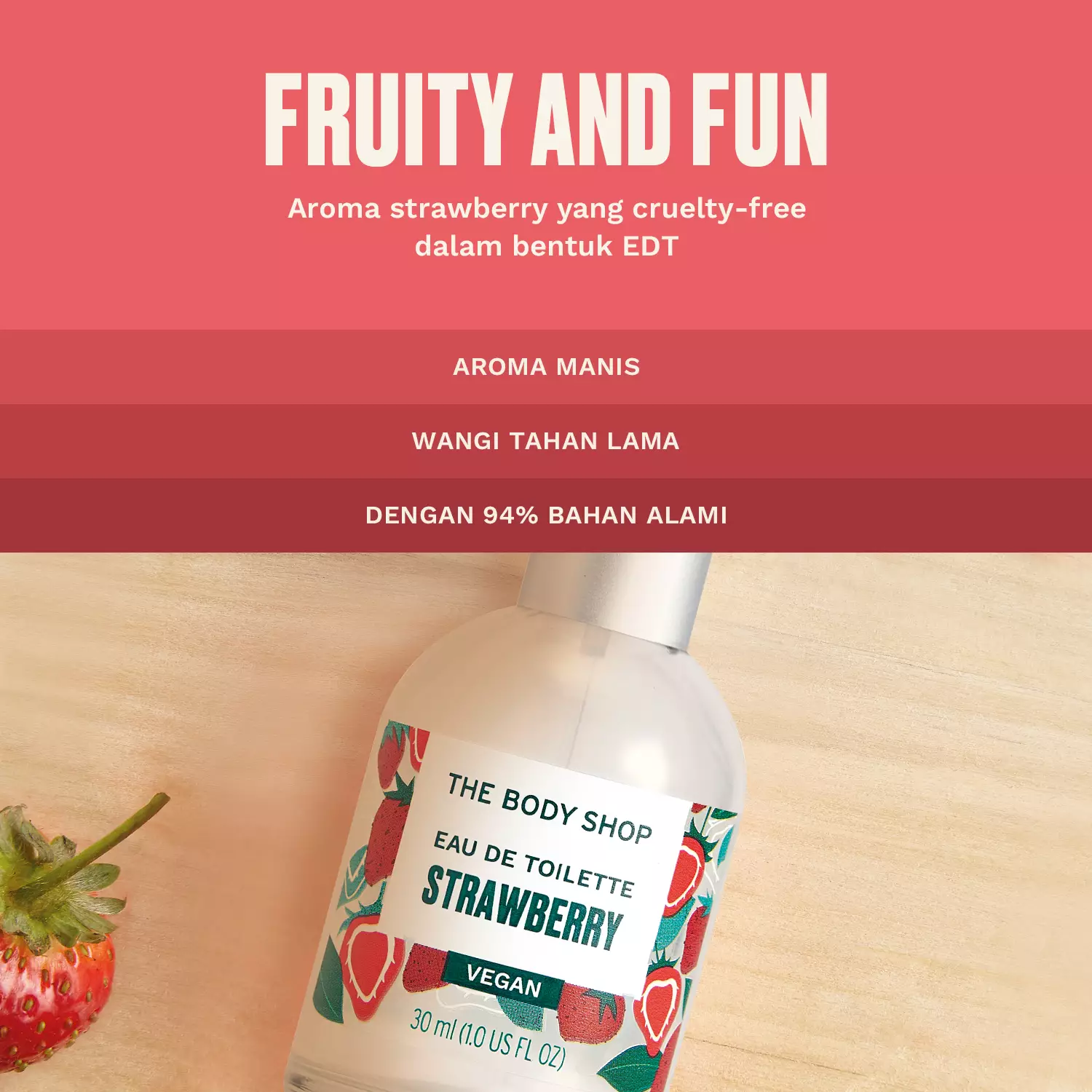 Parfum strawberry the body shop top