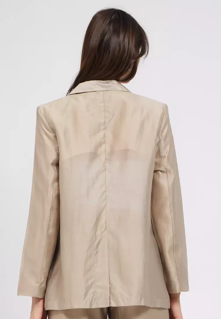 Long Sleeve Sheer Blazer