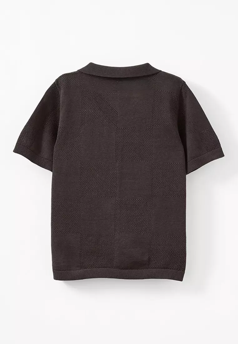 Knitted Short Sleeve Shirt