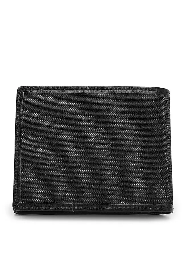 Men's RFID Blocking Bi Fold Wallet (RFID 錢包) - 黑色
