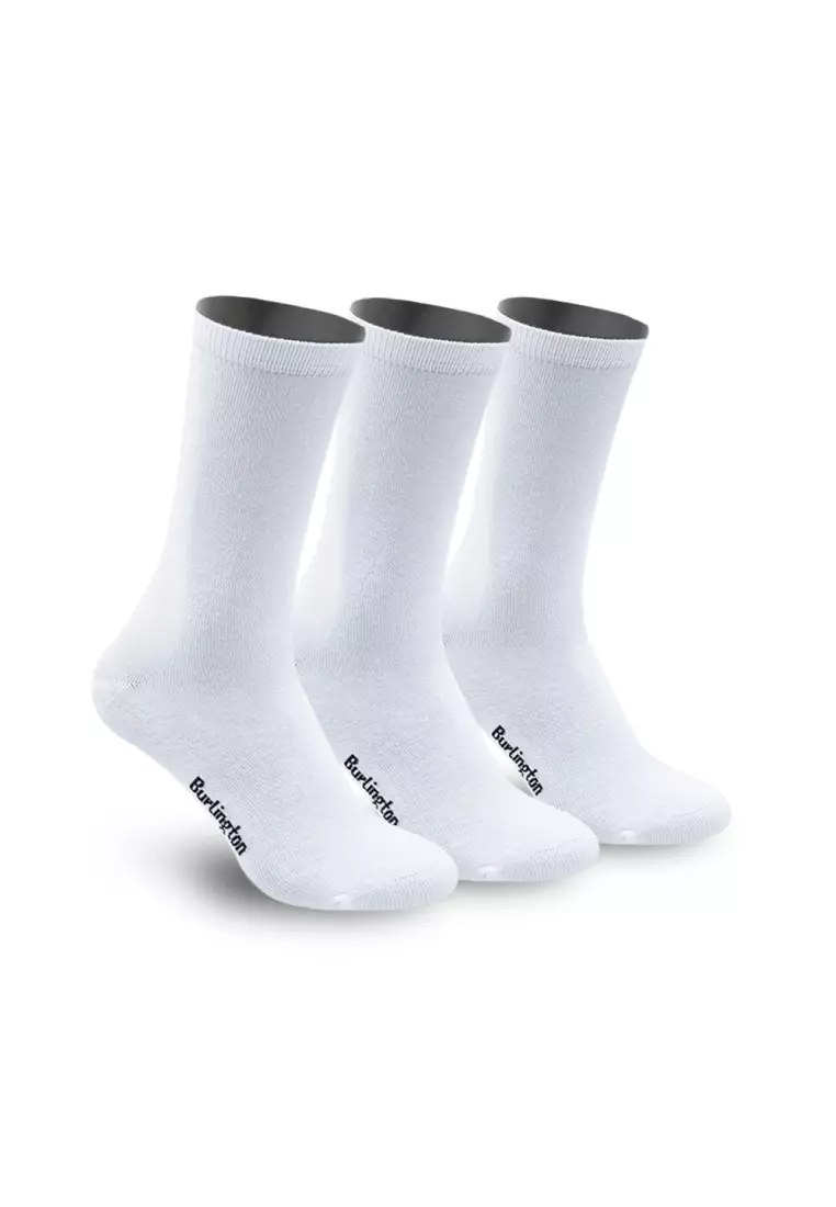 Burlington Ladies’ Cotton Lite Thin Casual Crew Socks 3 pairs in a pack 6149