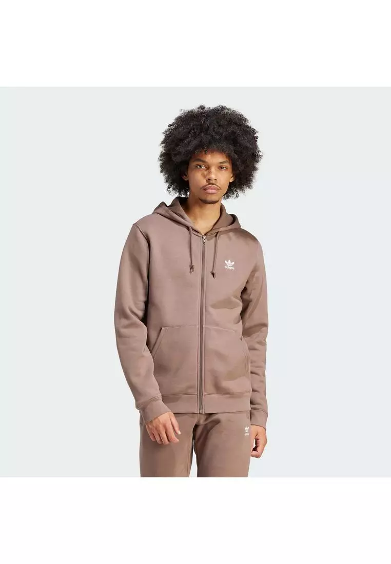 Buy ADIDAS trefoil essentials full-zip hoodie 2024 Online | ZALORA ...