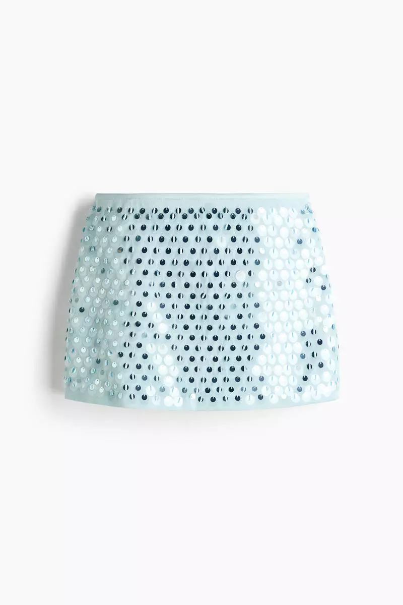Sequined mini skirt