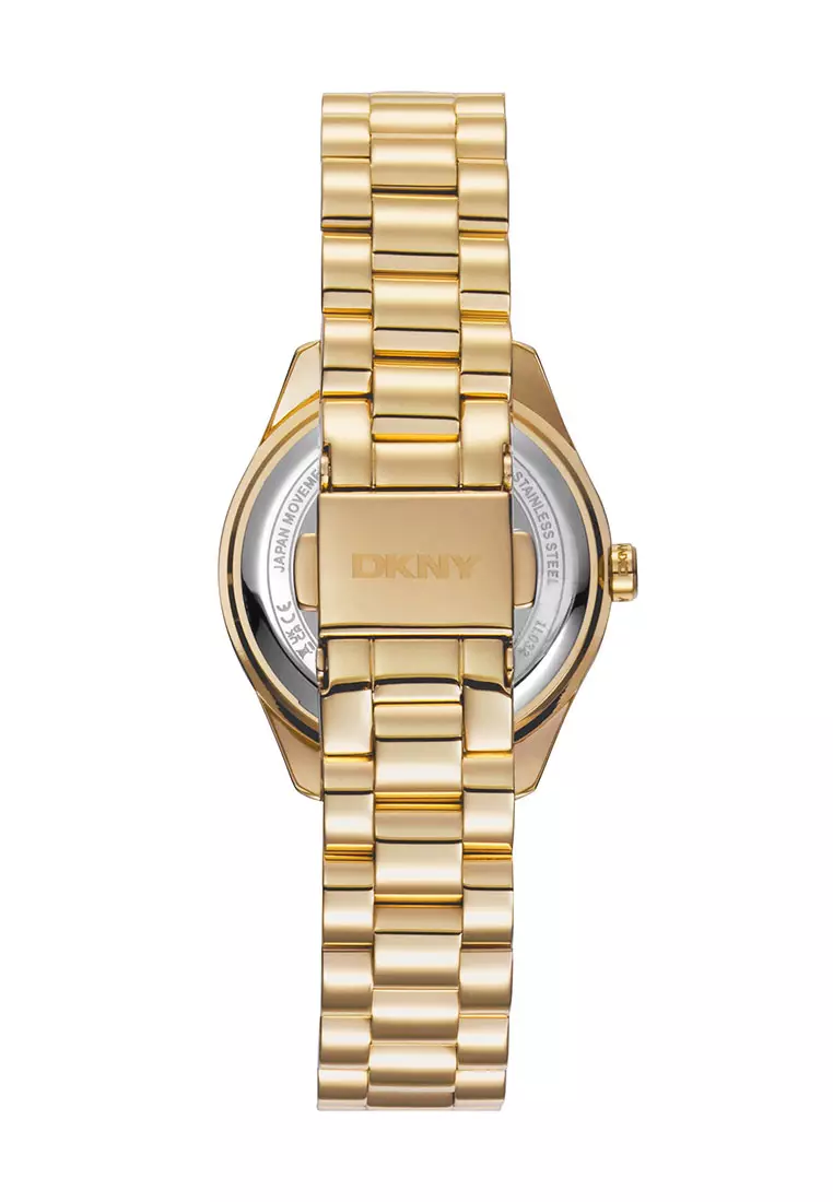 DKNY Astoria Logo Gold Stainless Steel Analog Quartz Watch For Women DK1L033M0065