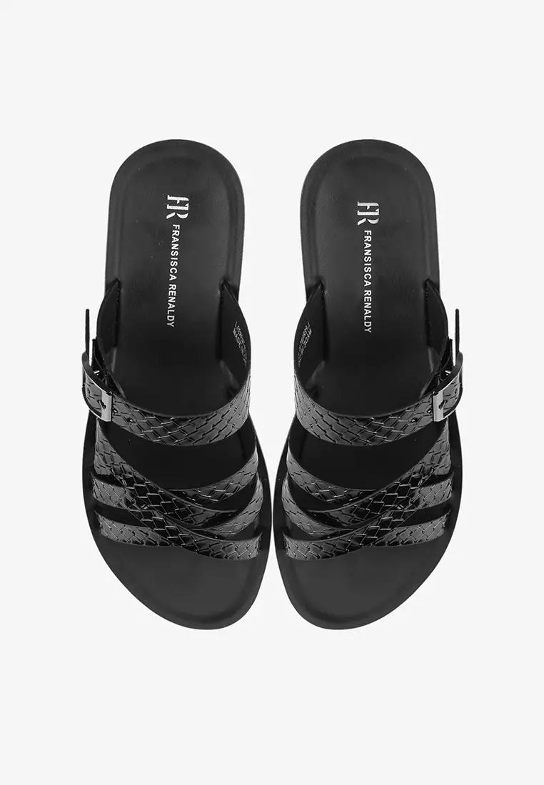 Sandal Slip On Wanita Ringan L.Ferent 02 Black