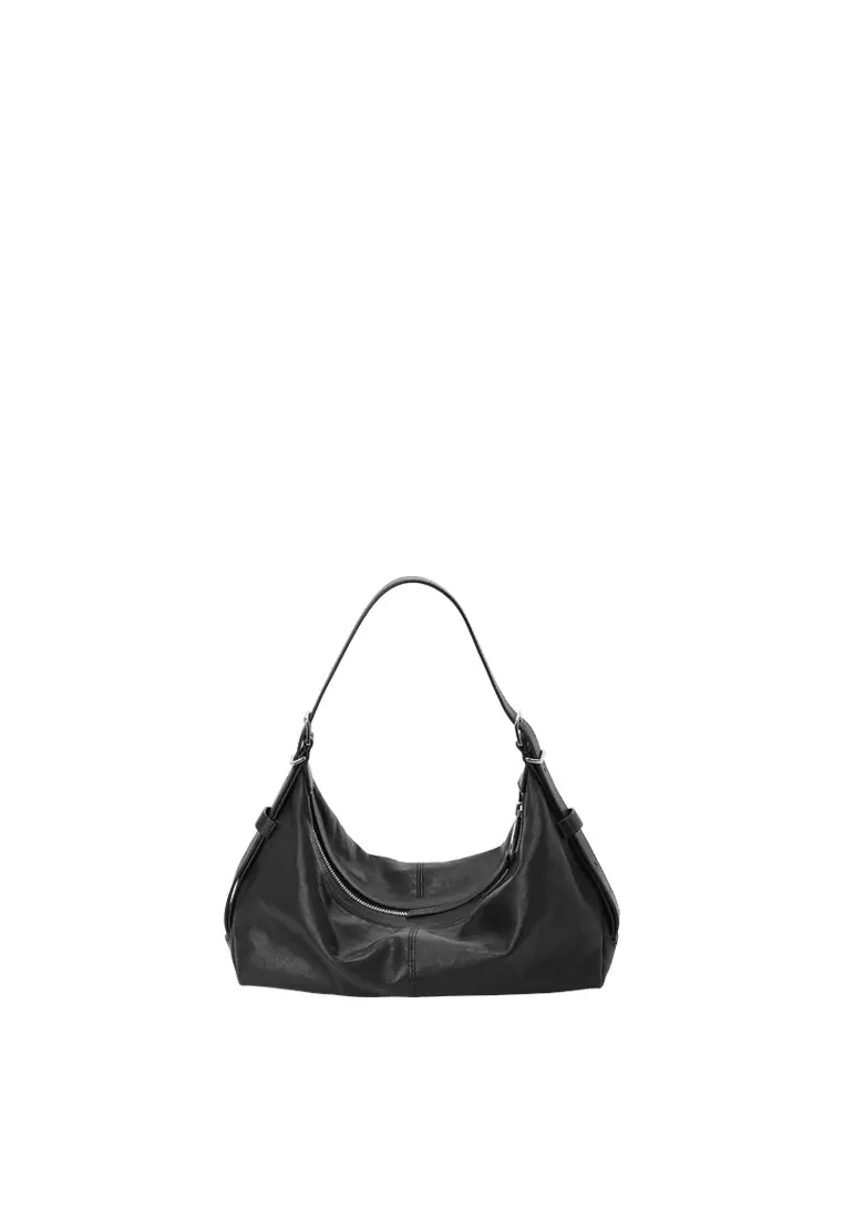 ALLEGRA Demi Hobo 單肩袋 - 黑色