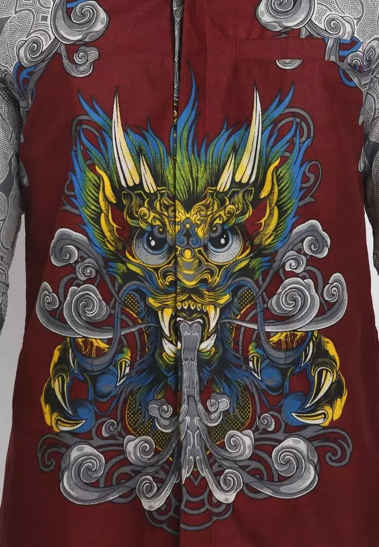 Silver Barong Kemeja Batik Pria Premium Slimfit Modern Lengan Panjang