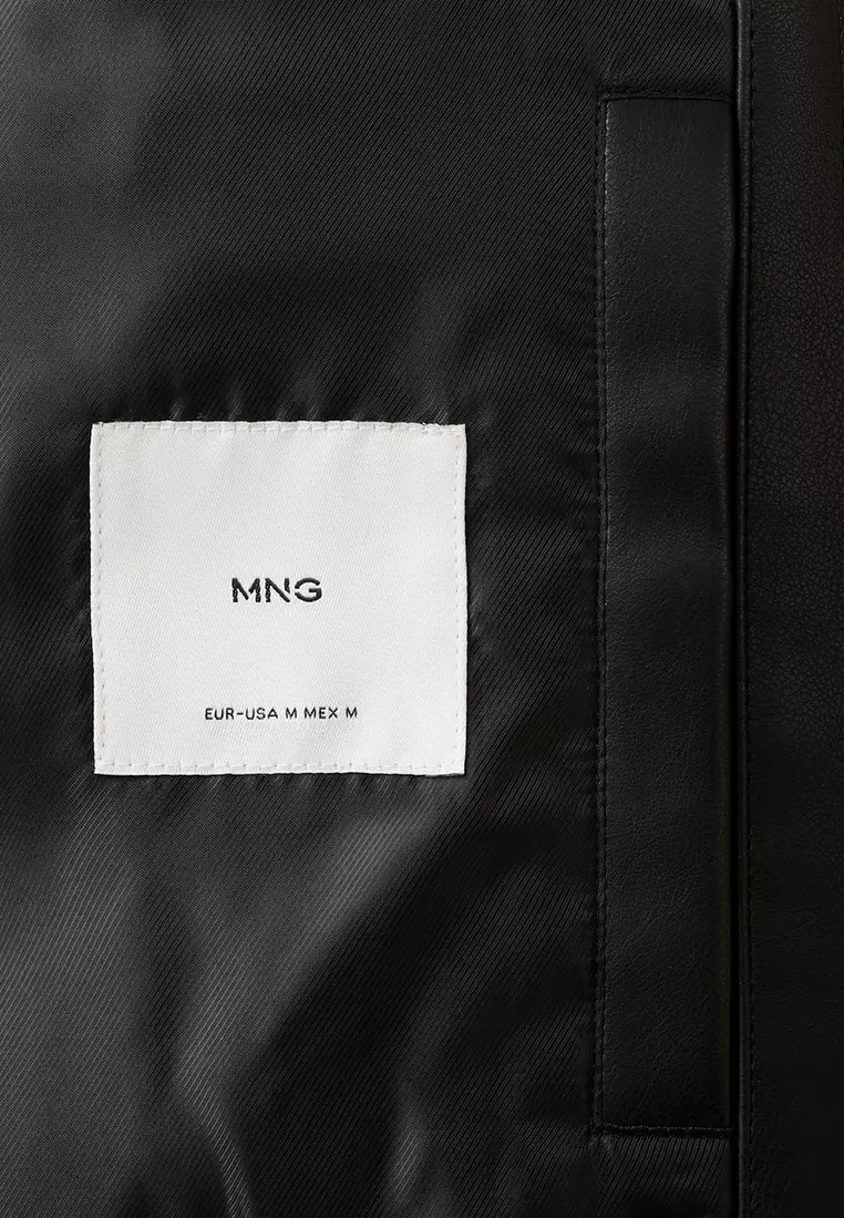 Faux-Leather Jacket with Pockets