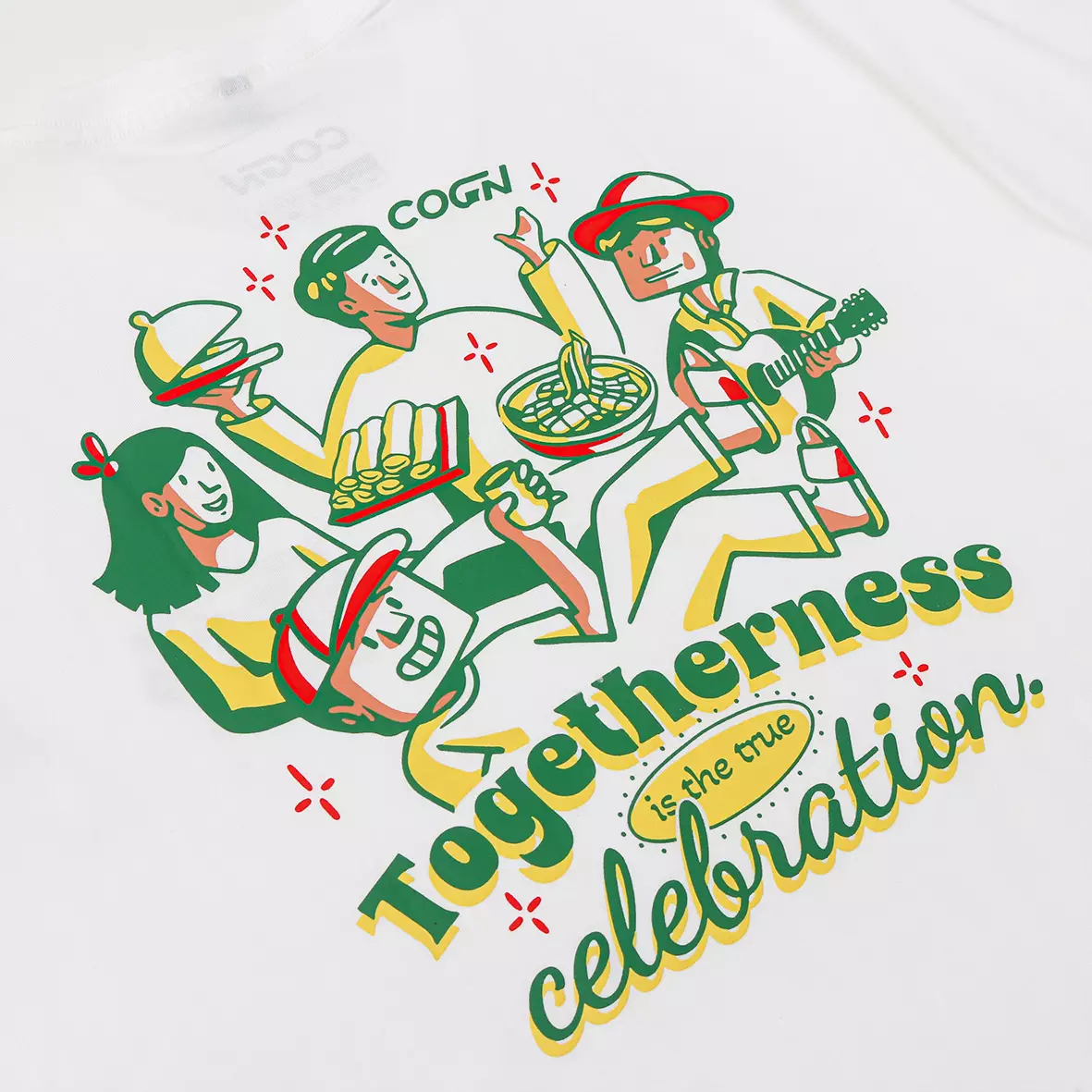 Cogen Kaos Putih T Shirt White Basic - Togetherness Warna Togetherness