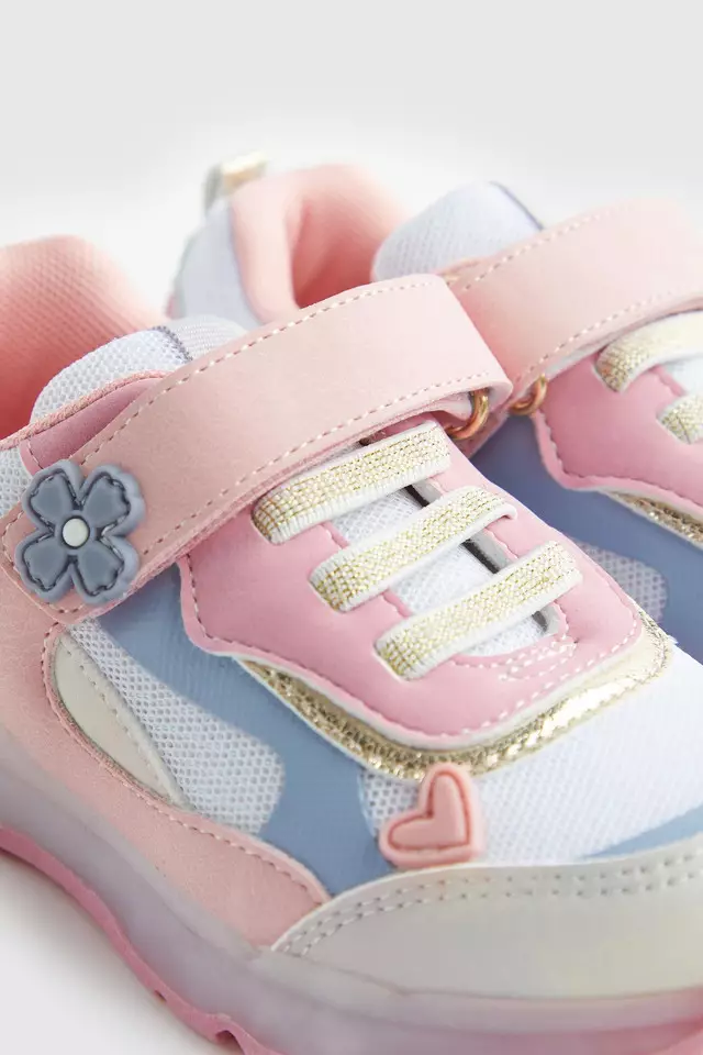 Mothercare Pink Light-Up Trainers - Sepatu Anak Perempuan (Pink)