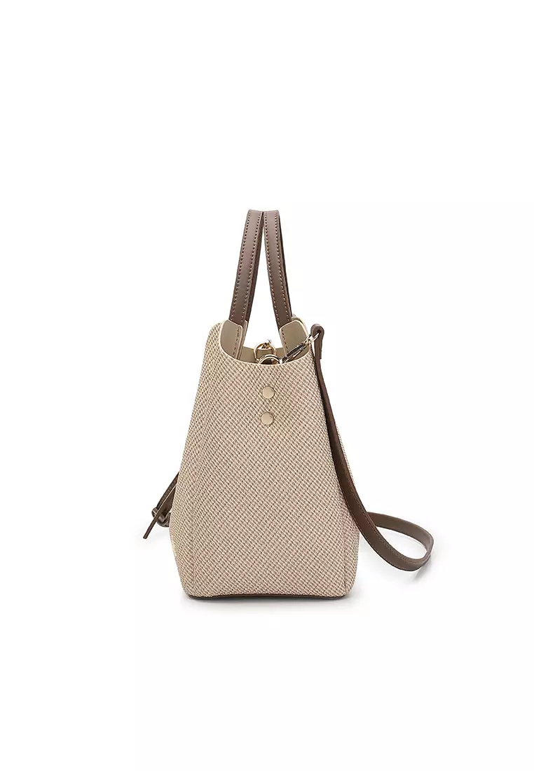 Women's Top Handle Bag / Sling Bag / Crossbody Bag / Shoulder Bag (Tas Tangan Wanita / Tas Selempang Wanita / Tas Bahu Wanita) - Cokelat