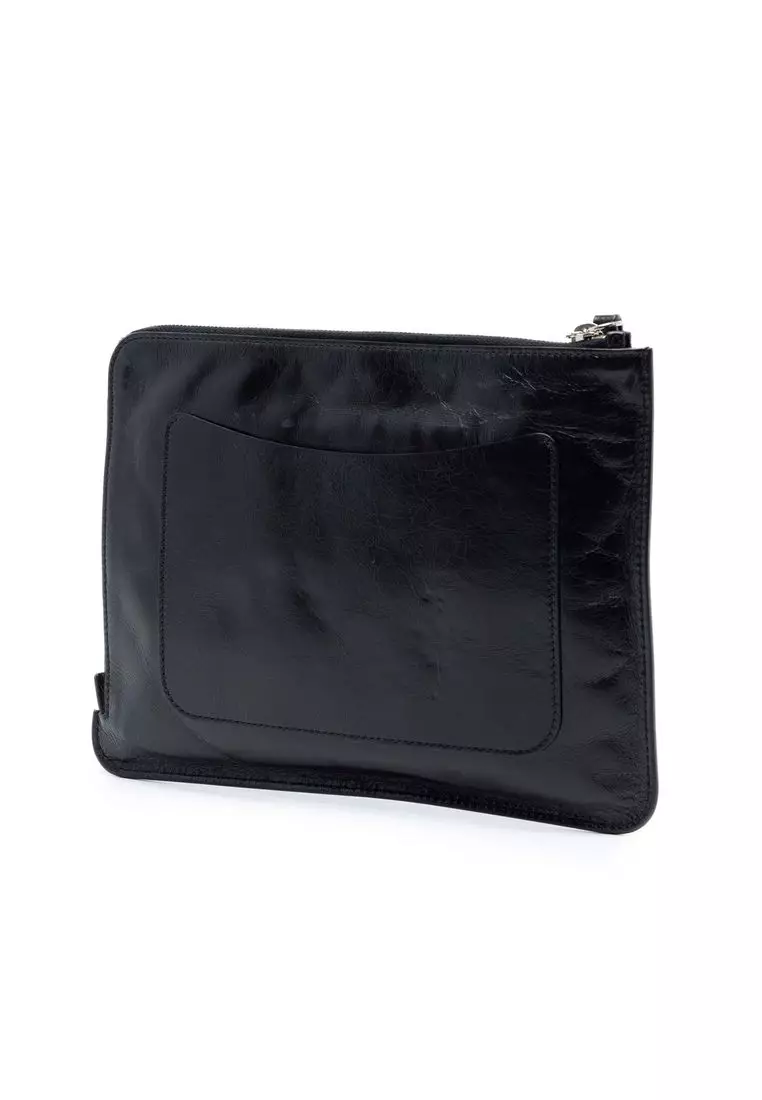 Pre-Loved Chanel Distressed Calfskin Je Ne Suis Pas En Solde Clutch