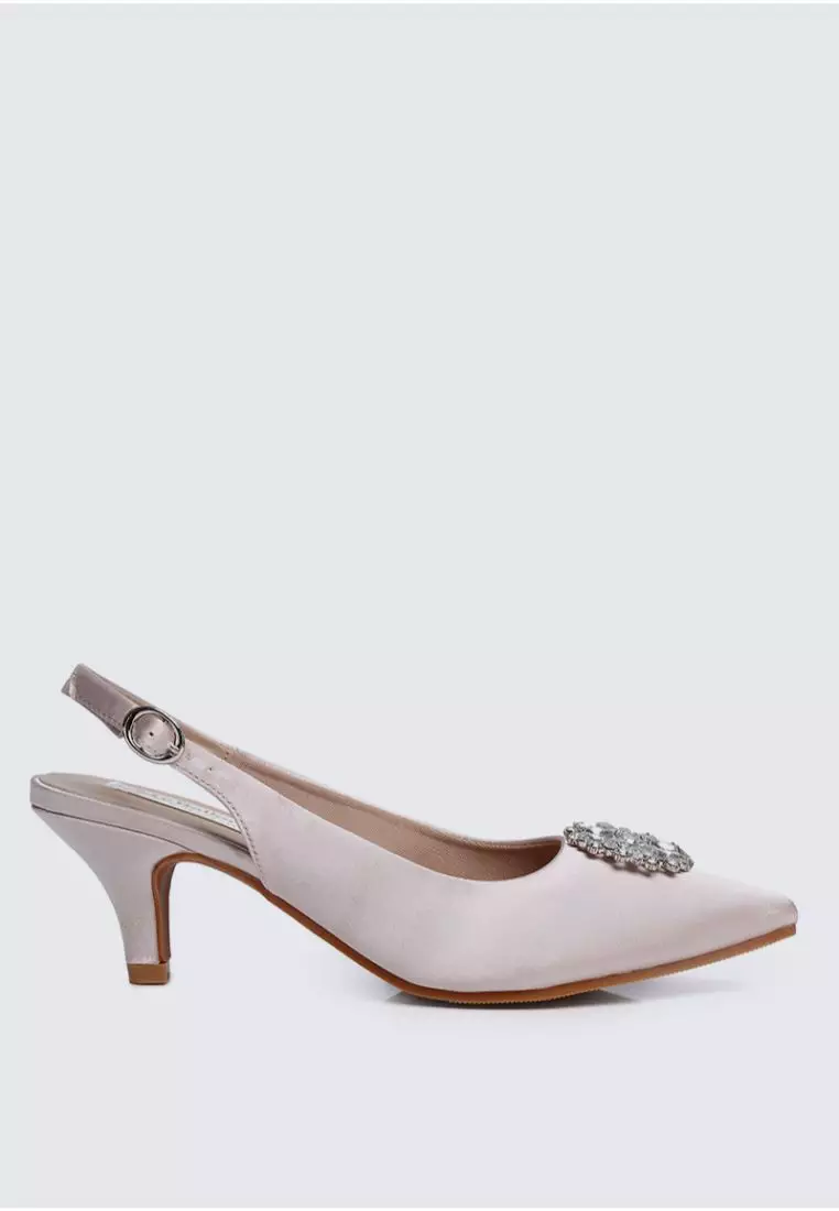 Discount on My Ballerine  shoes - SKU: Jeannie Comfy Heels In Champagne