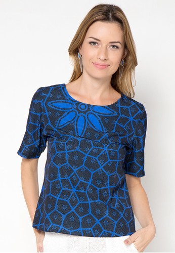 Short Sleeve Blouse With Truntum Web
