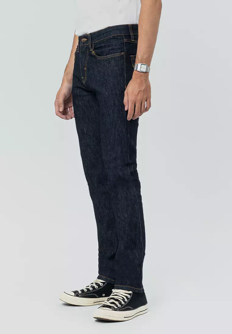 802 Slim Fit Twill Stretched Jeans DARK NAVY Celana Denim Pria