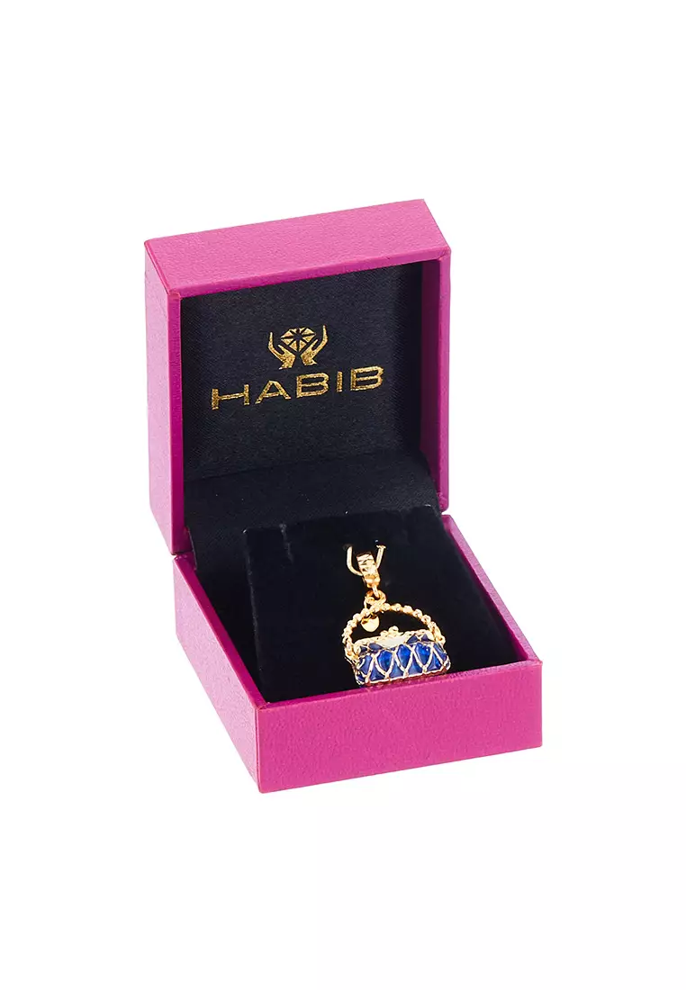 HABIB Oro Italia 916 Yellow Gold Charm GCM91121023(BLU)