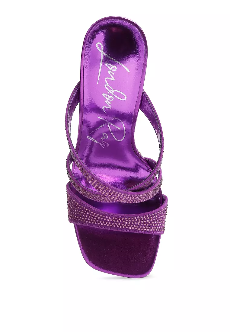 Purple cheap rhinestone heels