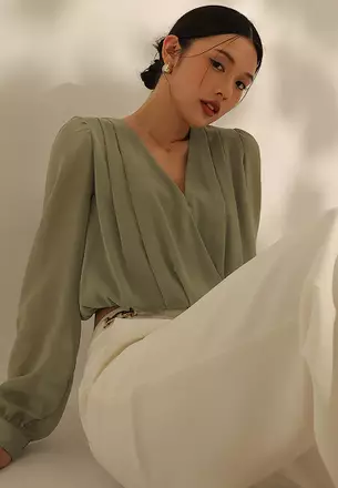 Shop WOMEN'S Wrap Blouse Online | ZALORA Singapore