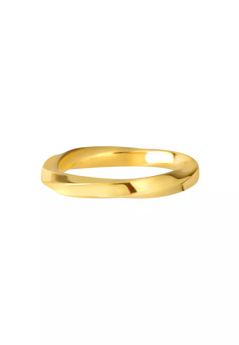 TOMEI Lusso Italia Modern Ring, Yellow Gold 916